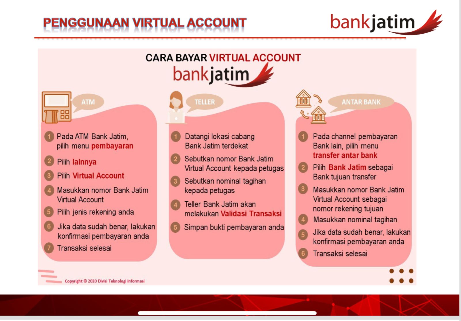 Panduan Pembayaran Virtual Account Bank Jatim